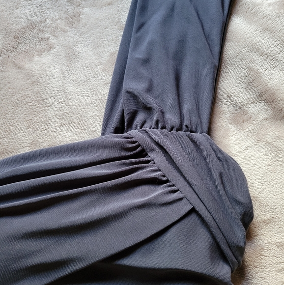 One Shoulder Grey Dress Shirt - Picture 2 of 3